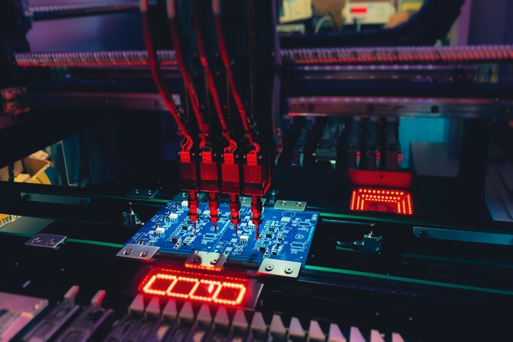 Production of modern computer chips on SMT machine SMD Bestückung Leiterplattenbestückung SMD Bestückung THT Bestückung